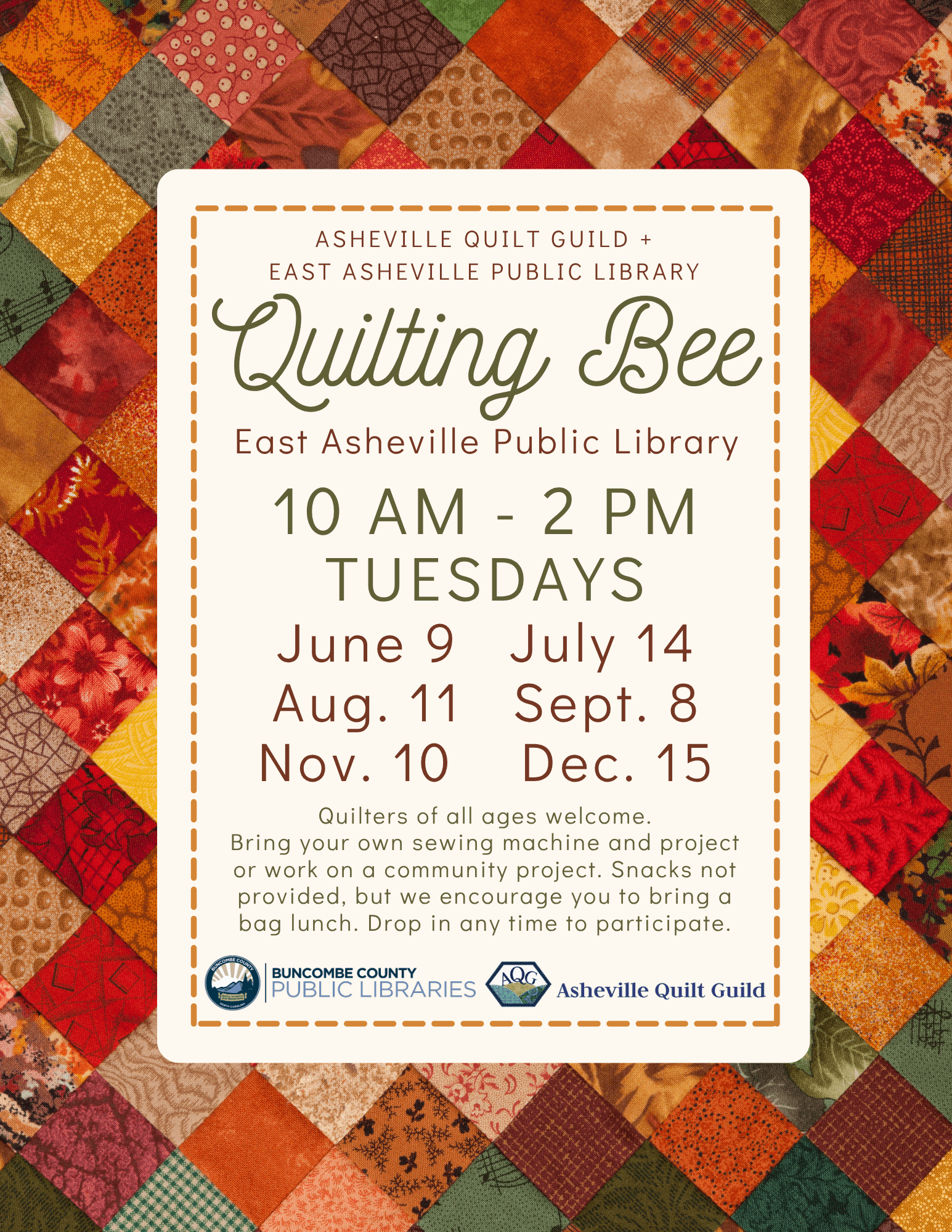 Quilting Bee with the Asheville Quilt Guild