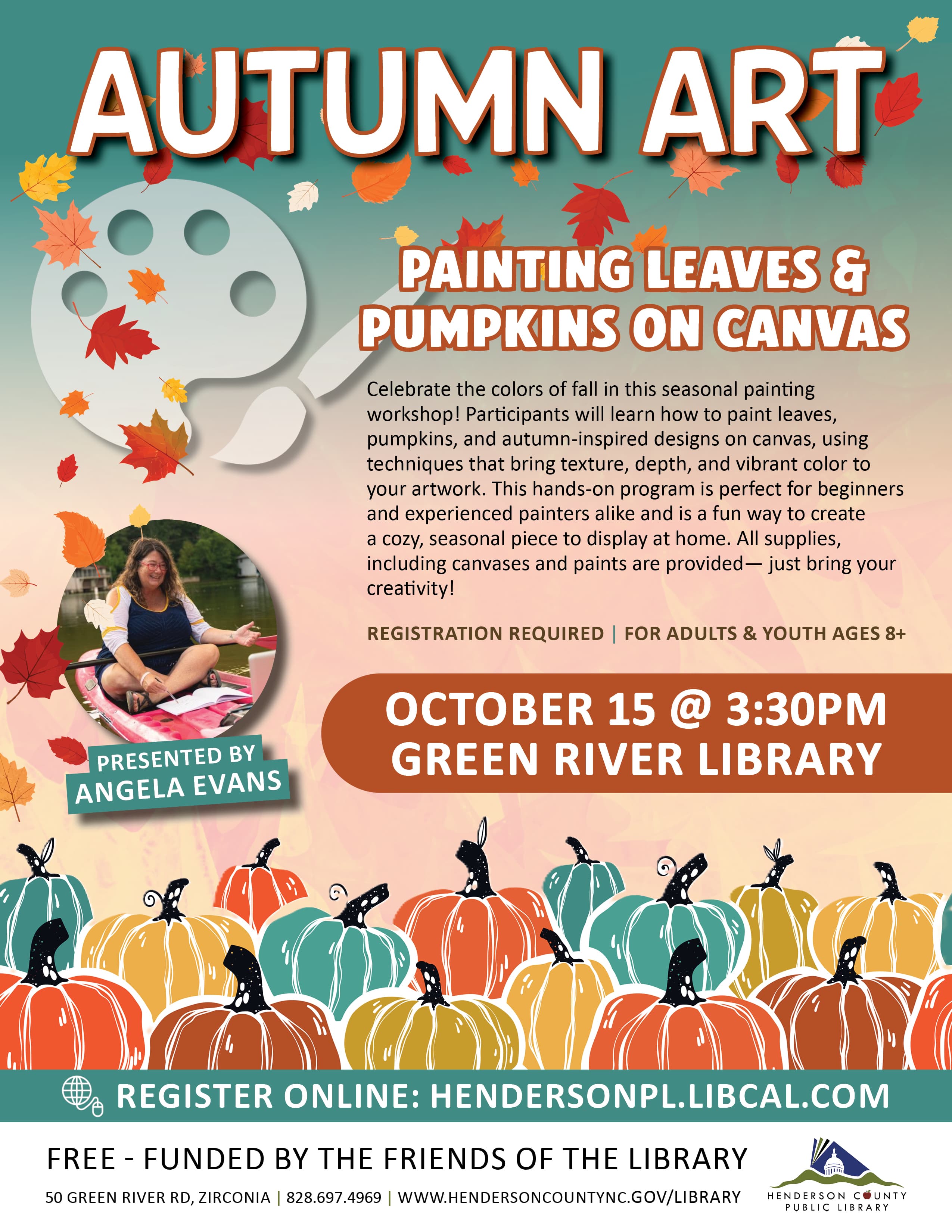 Autumn Art: Painting Leaves & Pumpkins on Canvas