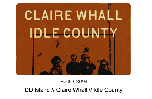 DD Island, Claire Whall & Idle County