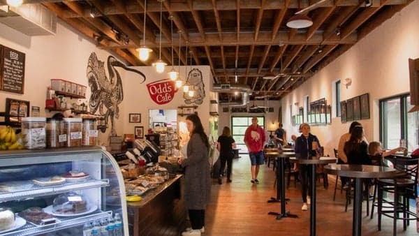 Coffee and Chess at Odds Cafe