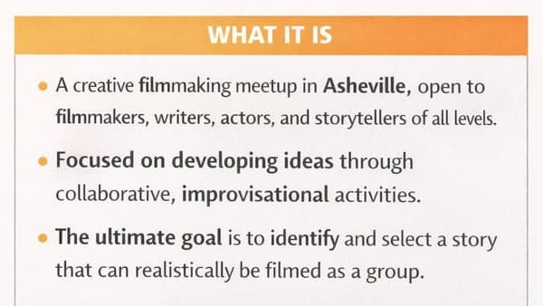 Let's Film AVL Brainstorming Session