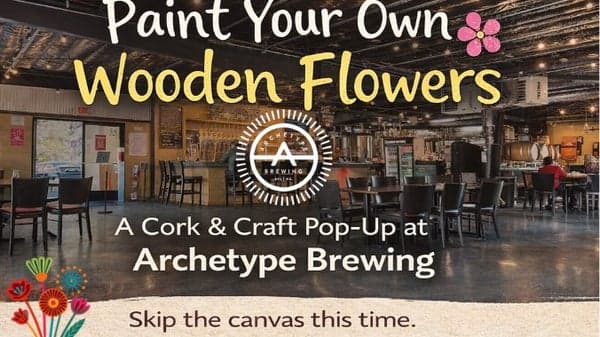 DIY Wooden Flowers Paint Night
