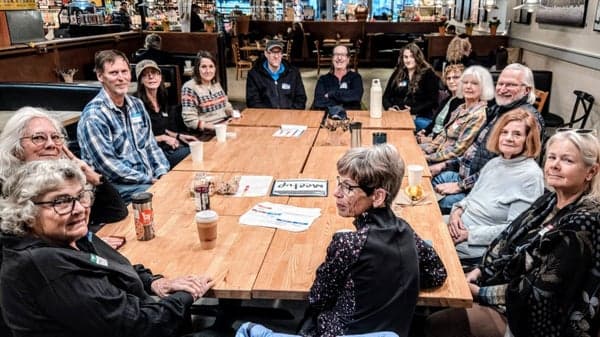 Casual chat + coffee or more, Sunday mornings 10-noon