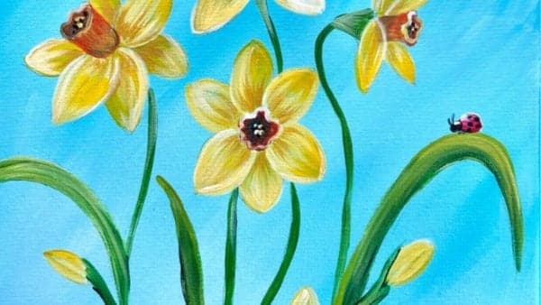 April 1st Paint and Sip-Daffodils in Bloom