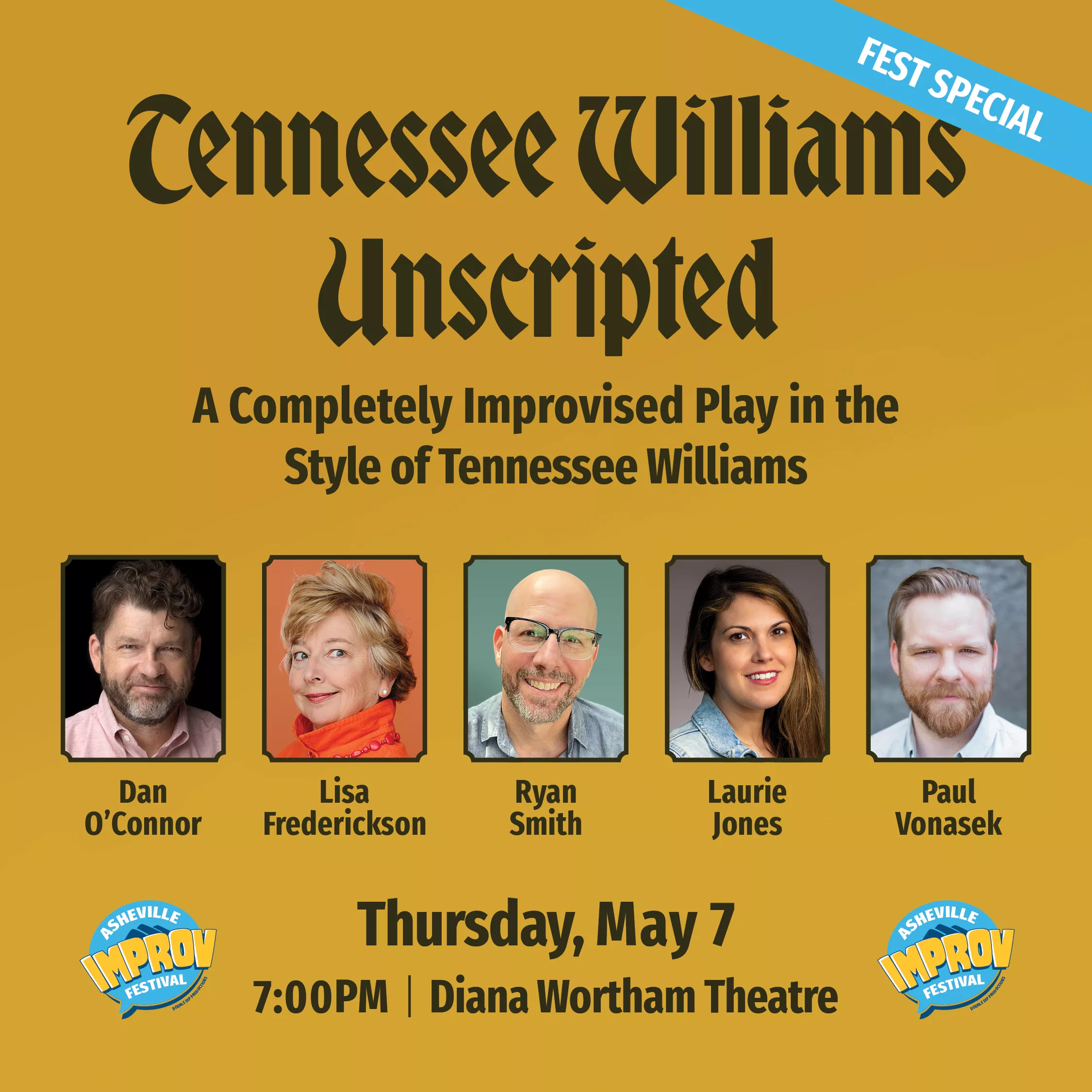 Tennessee Williams Unscripted - presented by Asheville Improv Festival