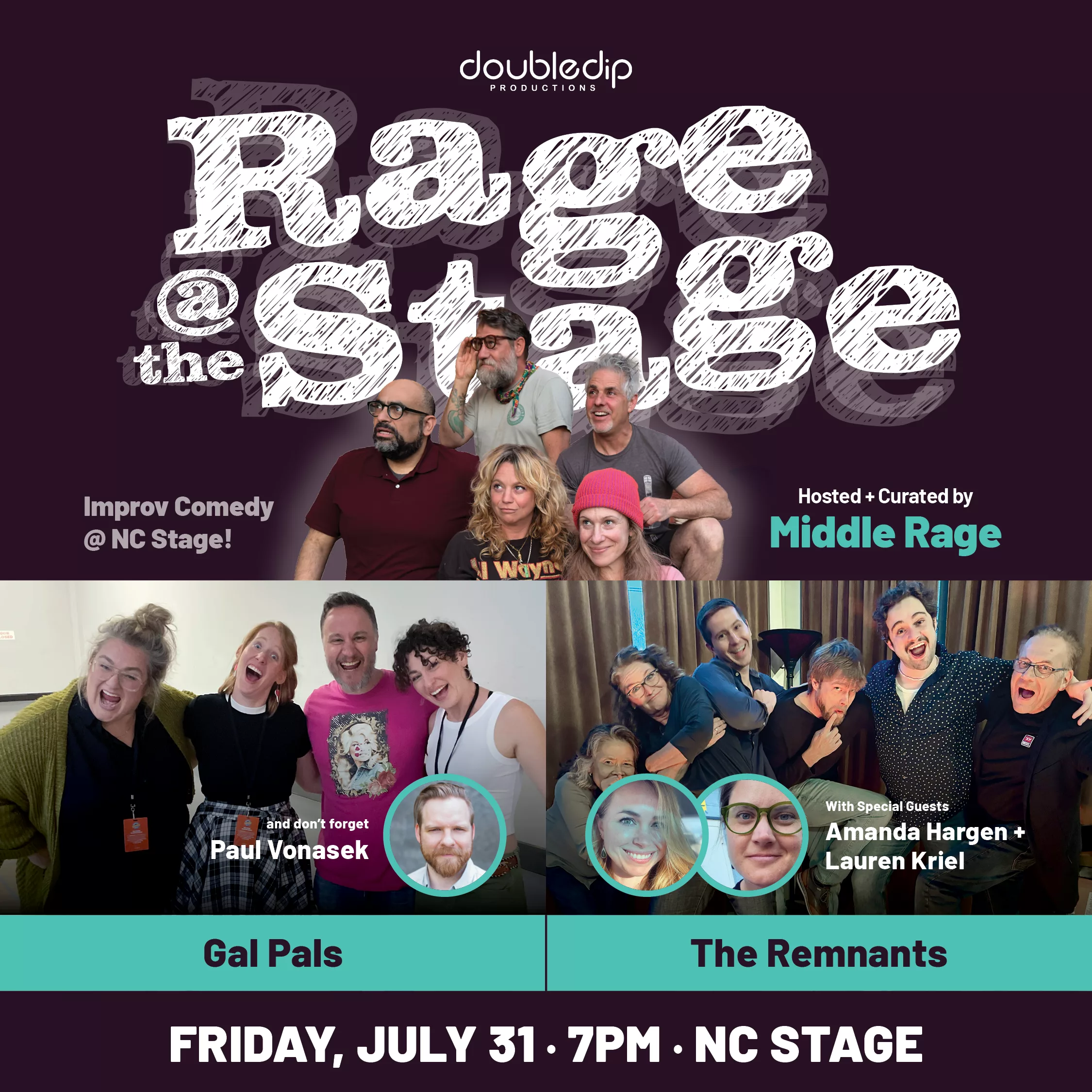 Rage @ The Stage: A Frenzied Evening of Improv Comedy at NC Stage! - July 31
