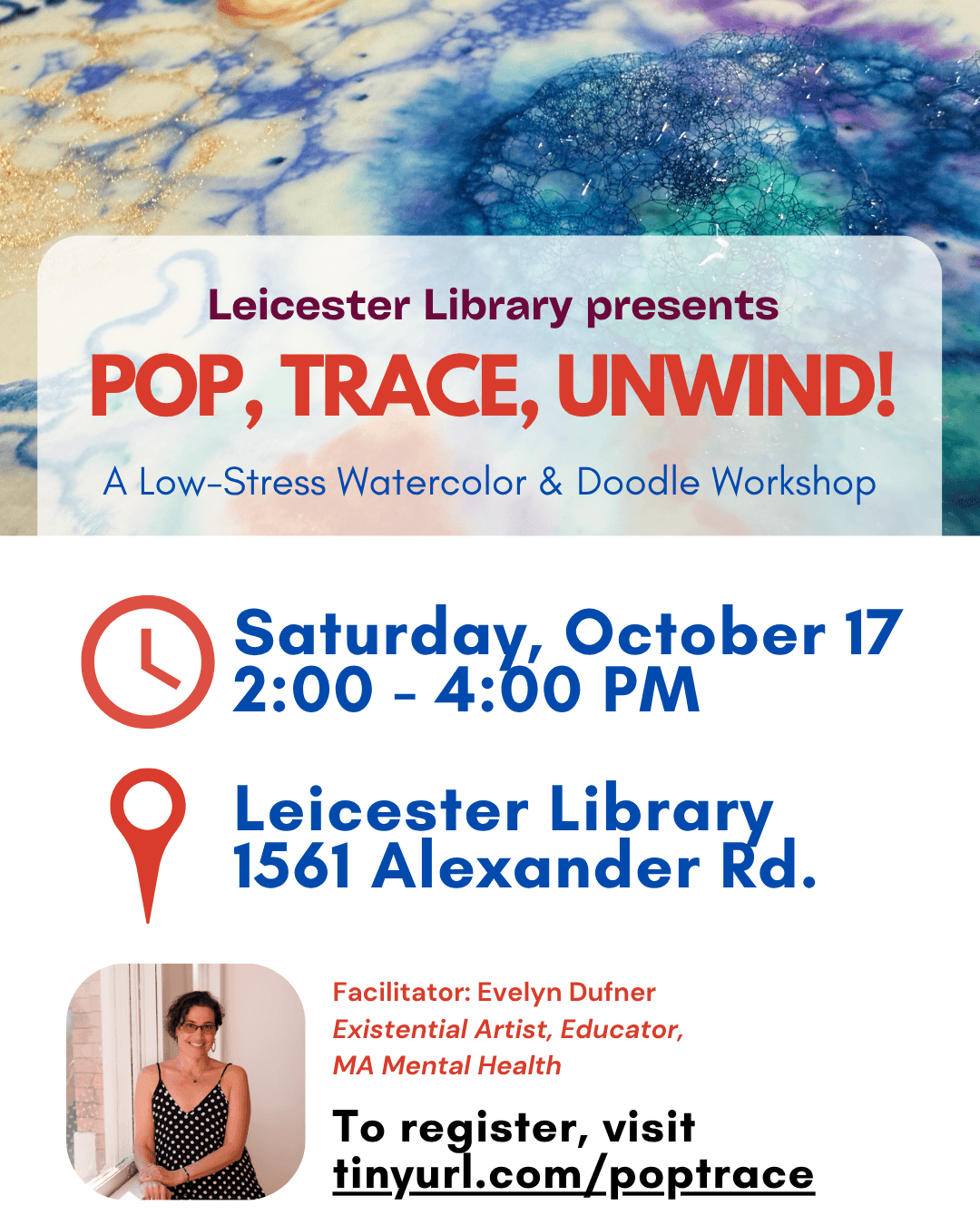 Pop, Trace, Unwind! A Low-Stress Watercolor and Doodle Workshop