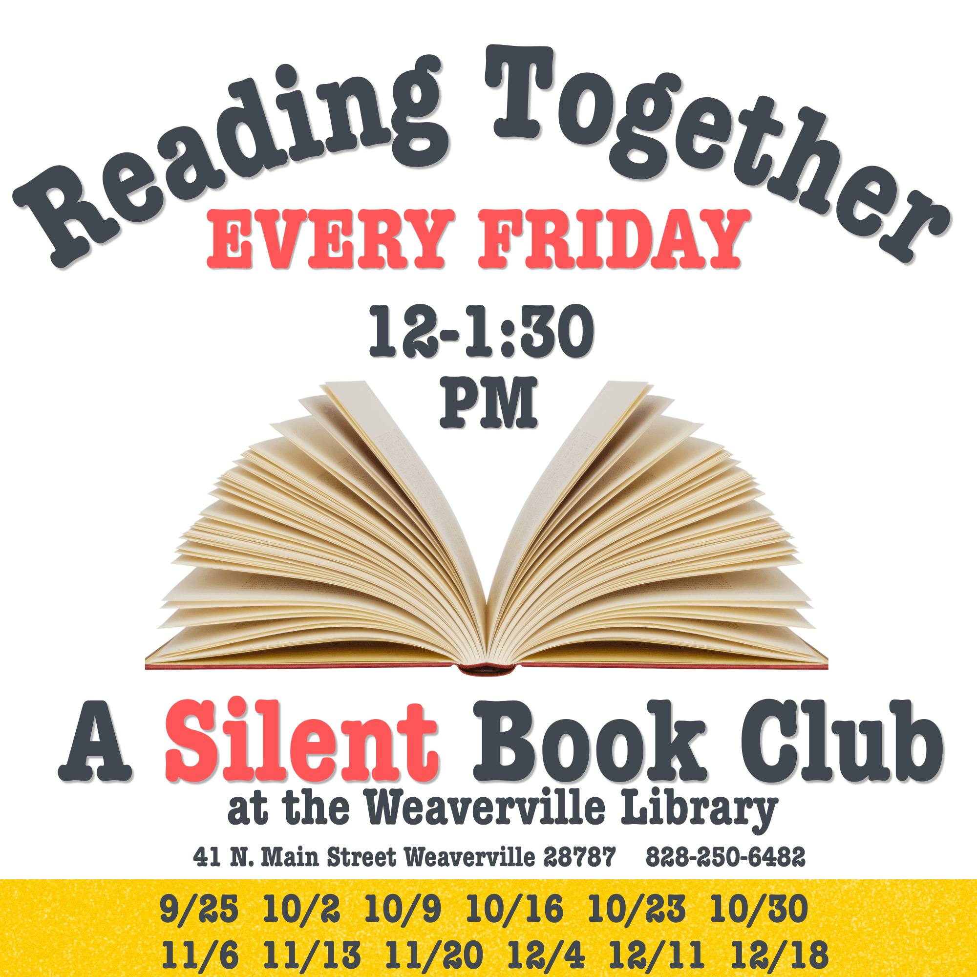 Silent Book Club at the Weaverville Library
