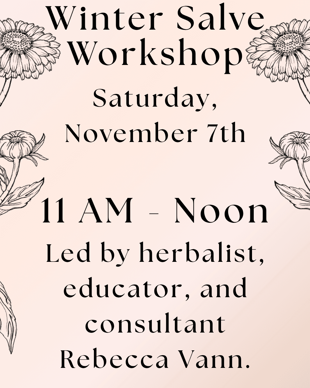 Winter Salve Workshop