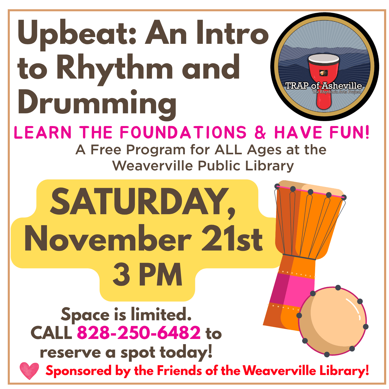 Upbeat: An Intro to Rhythm and Drumming