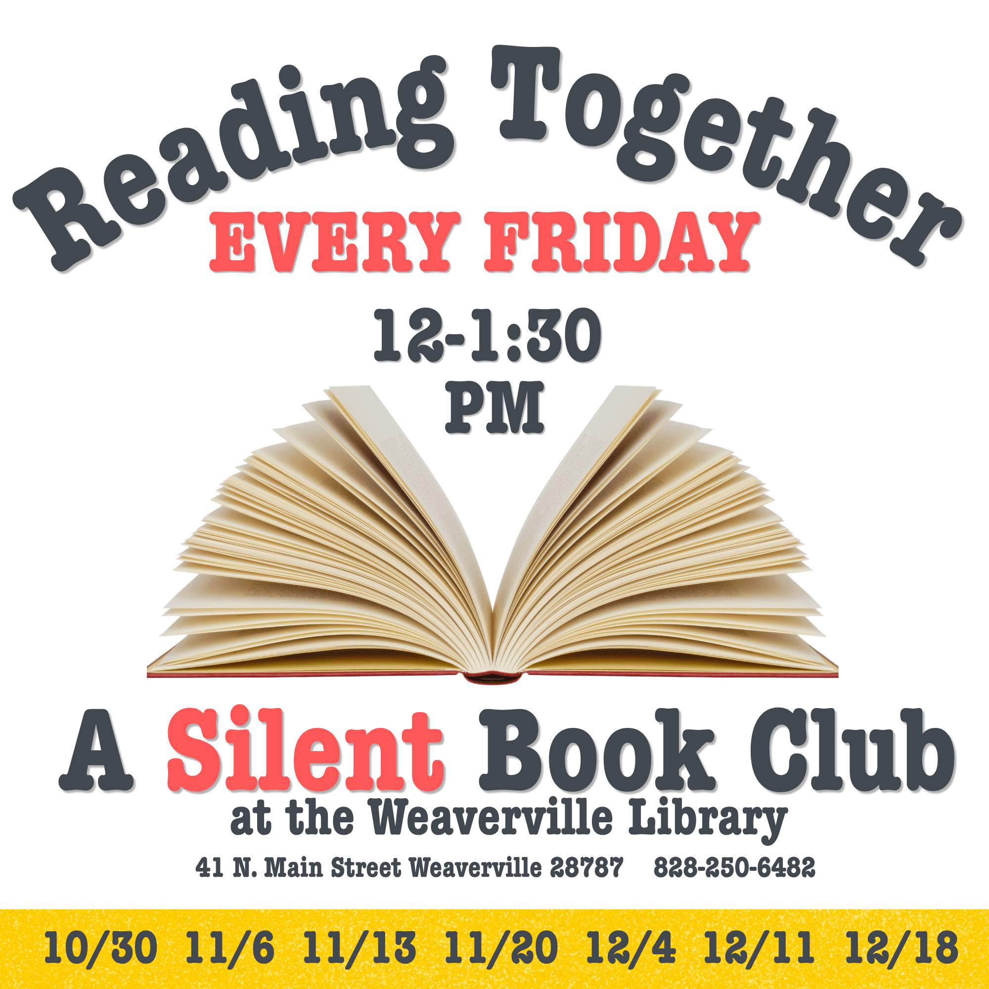Silent Book Club at the Weaverville Library