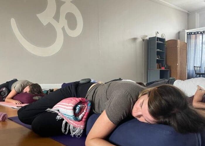 Restorative Yoga + Hot Stones