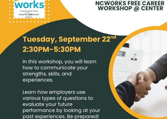 NCWorks LIVE WEBCAST Career Workshop @ ACNC: Interviewing for Success- FREE