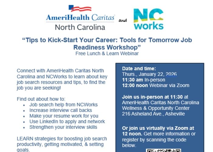 Tips to Kick Start Your Career: A Job Readiness Workshop with NCWorks- FREE