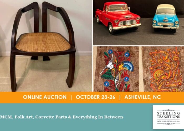MCM, Folk art, Corvette parts & everything in between (Online Auction)