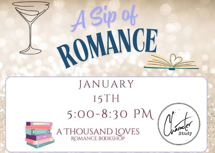 A Sip of Romance - Pop Up Romance Bookshop at Character Study