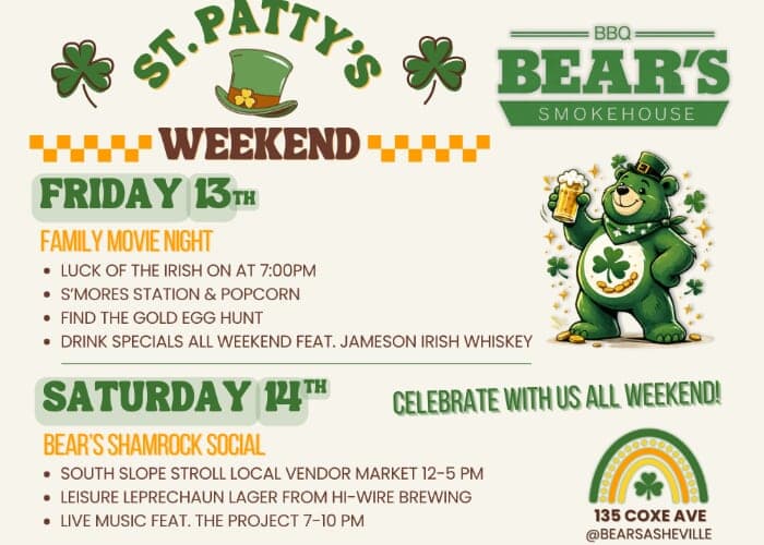 ST. PATTY'S WEEKEND at Bear's Smokehouse BBQ