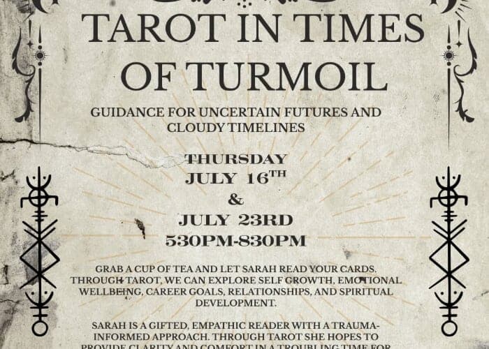 Tarot in Times of Turmoil at Plant Bar - South Slope