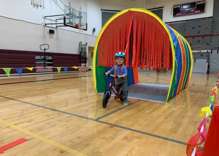 Tiny Tykes Bike Obstacle Course