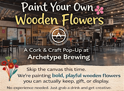 Paint Night- Wooden Flowers