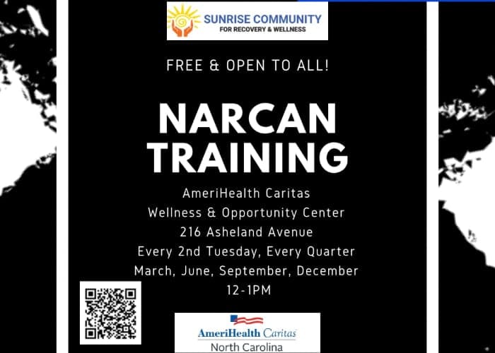 FREE NARCAN TRAINING w/ Sunrise Recovery (in-person and zoom)