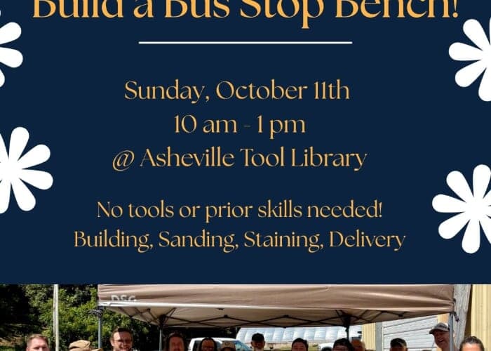Asheville Bus Stop Bench Building Event