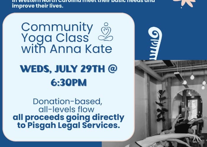 Community Yoga Class benefitting Pisgah Legal Services