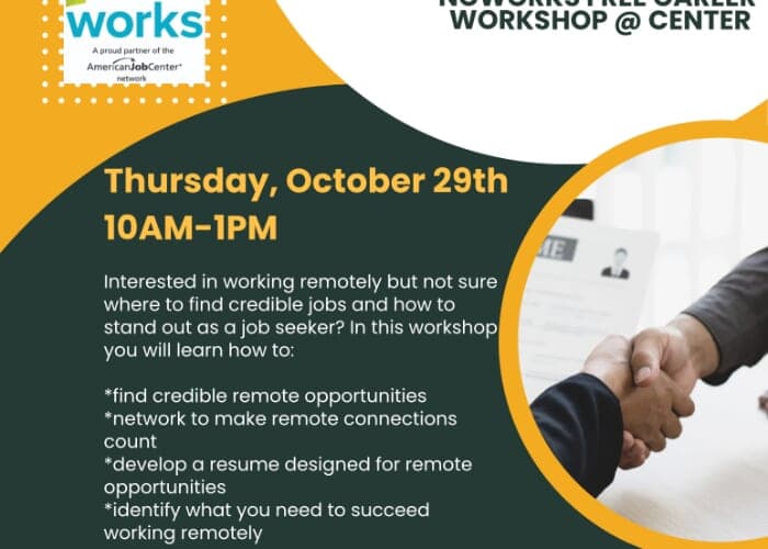 NCWorks LIVE WEBCAST Career Workshop @ ACNC: Working Remotely- FREE