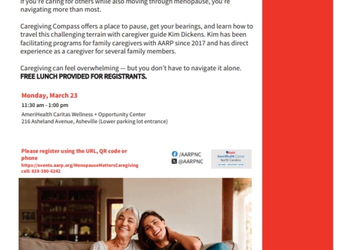 MENOPAUSE MATTERS: Caregiving Compass Lunch & Learn (Register for Lunch)