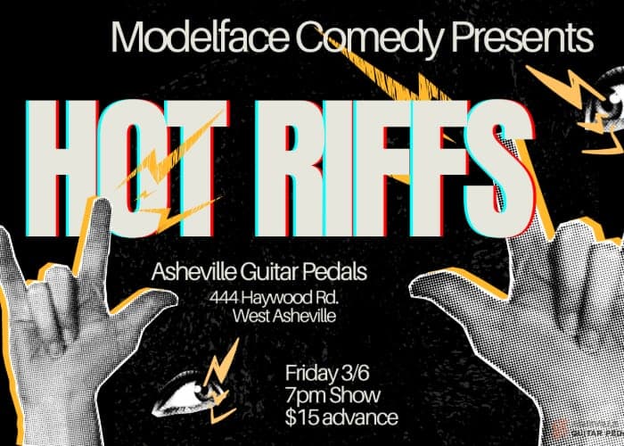Hot Riffs Comedy at Asheville Guitar Pedals