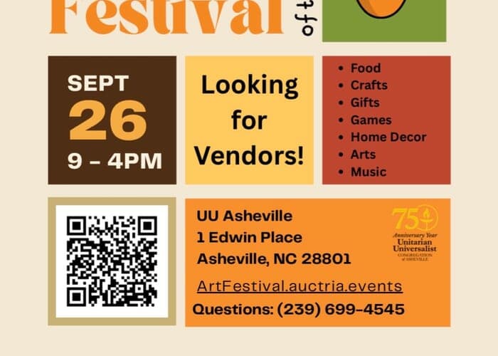 Vendor signup for First Annual FALL Festival of the Arts