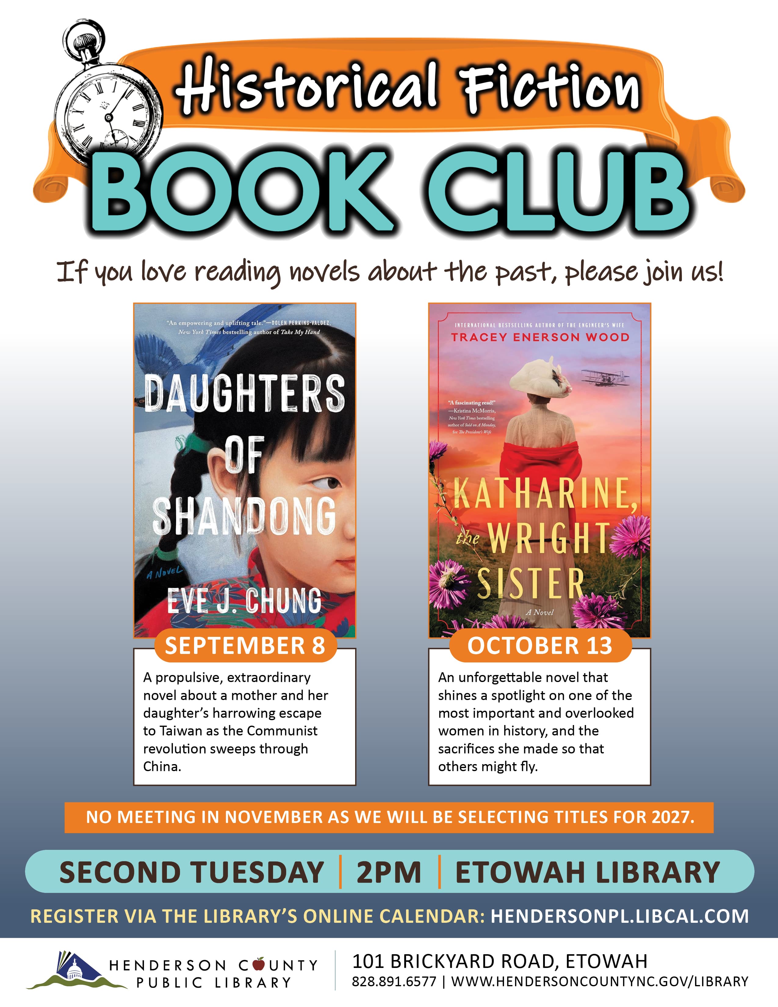 Etowah Historical Fiction Book Club