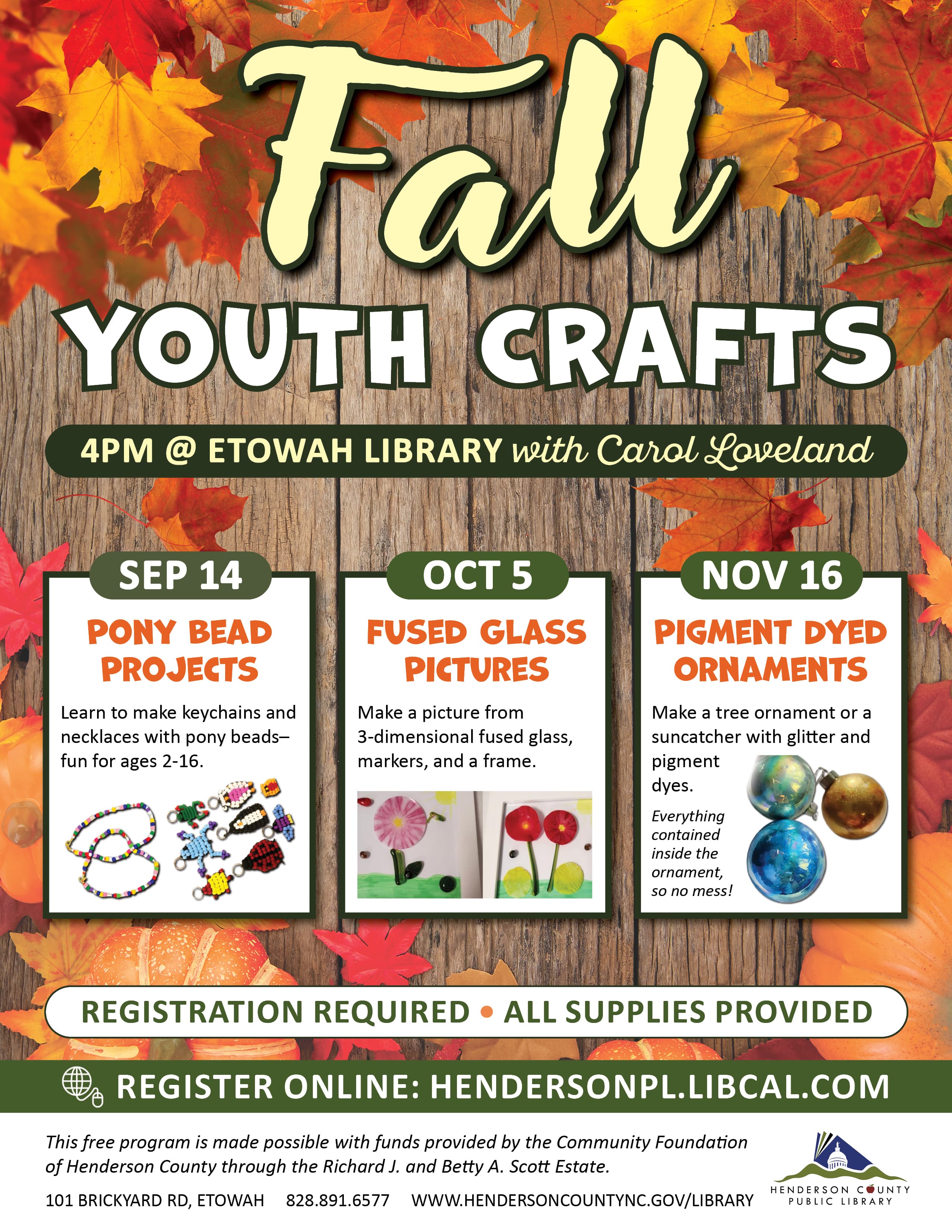 Fall Youth Crafts- Fused Glass Pictures