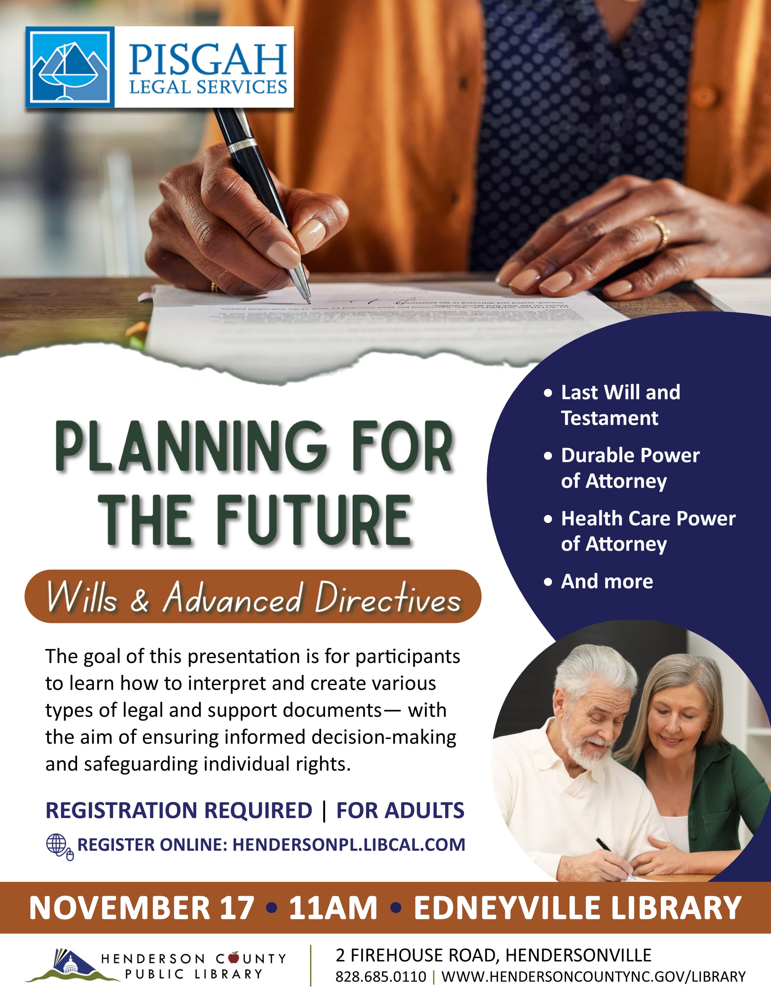Planning for the Future: Wills & Advanced Directives