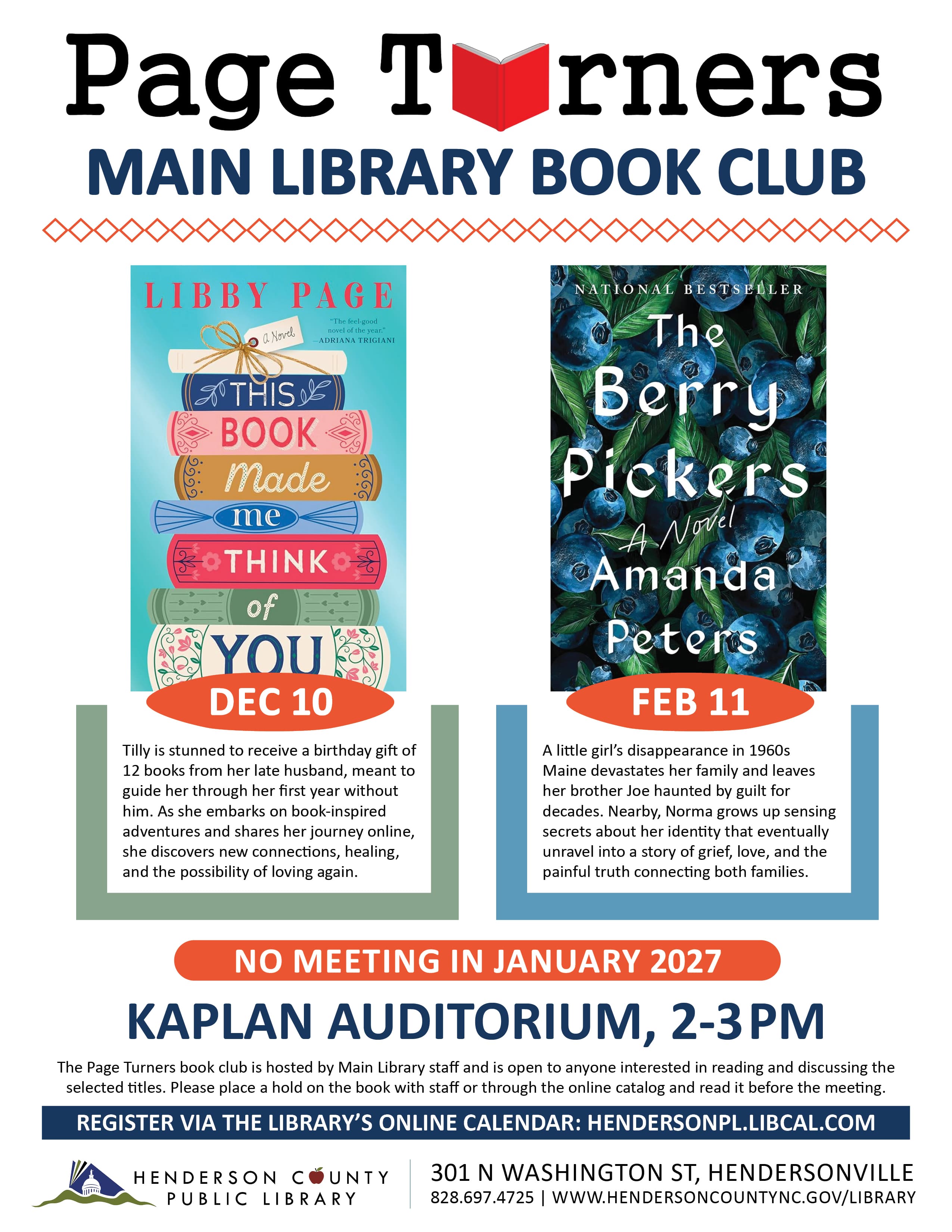 Page Turners: Main Library Book Club