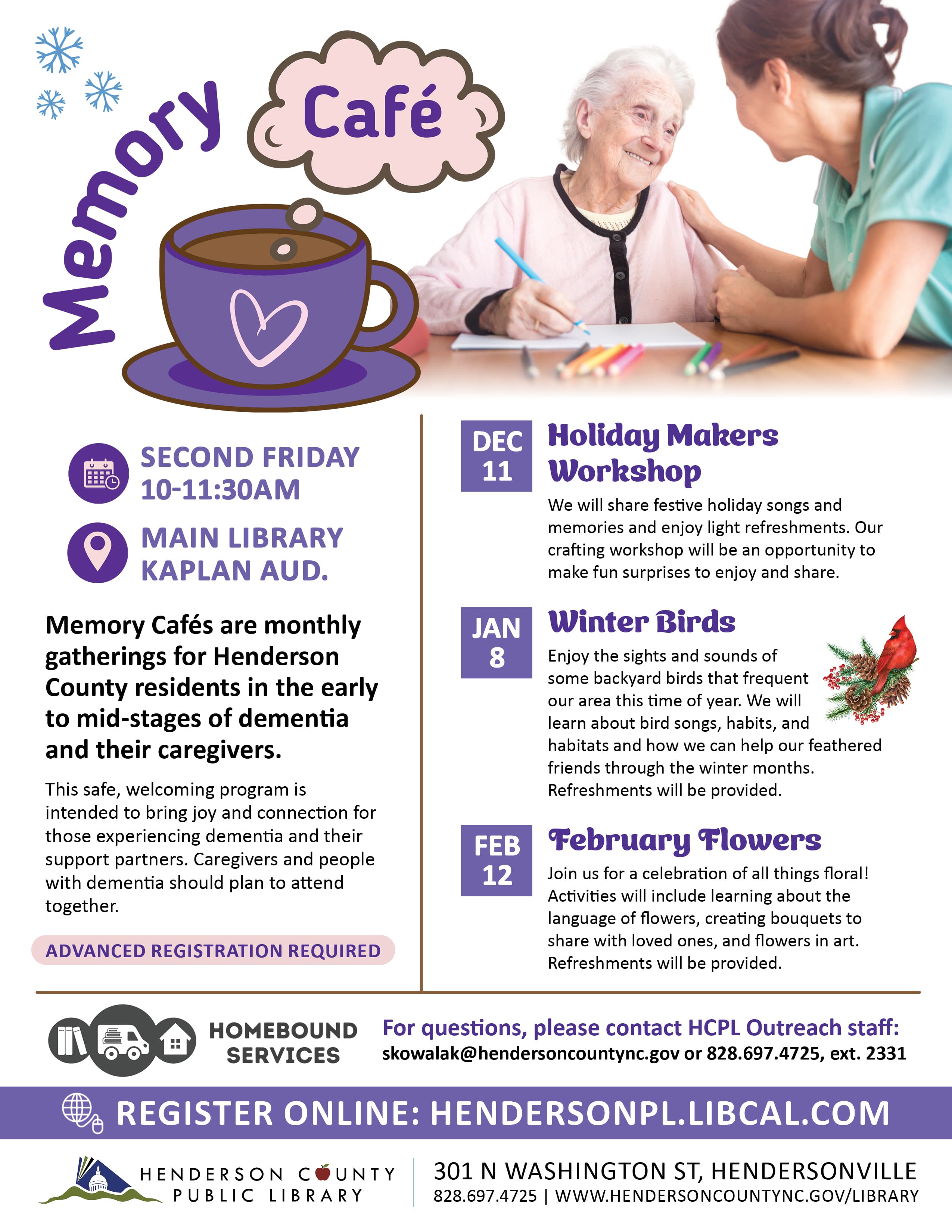 Memory Café- Holiday Makers Workshop