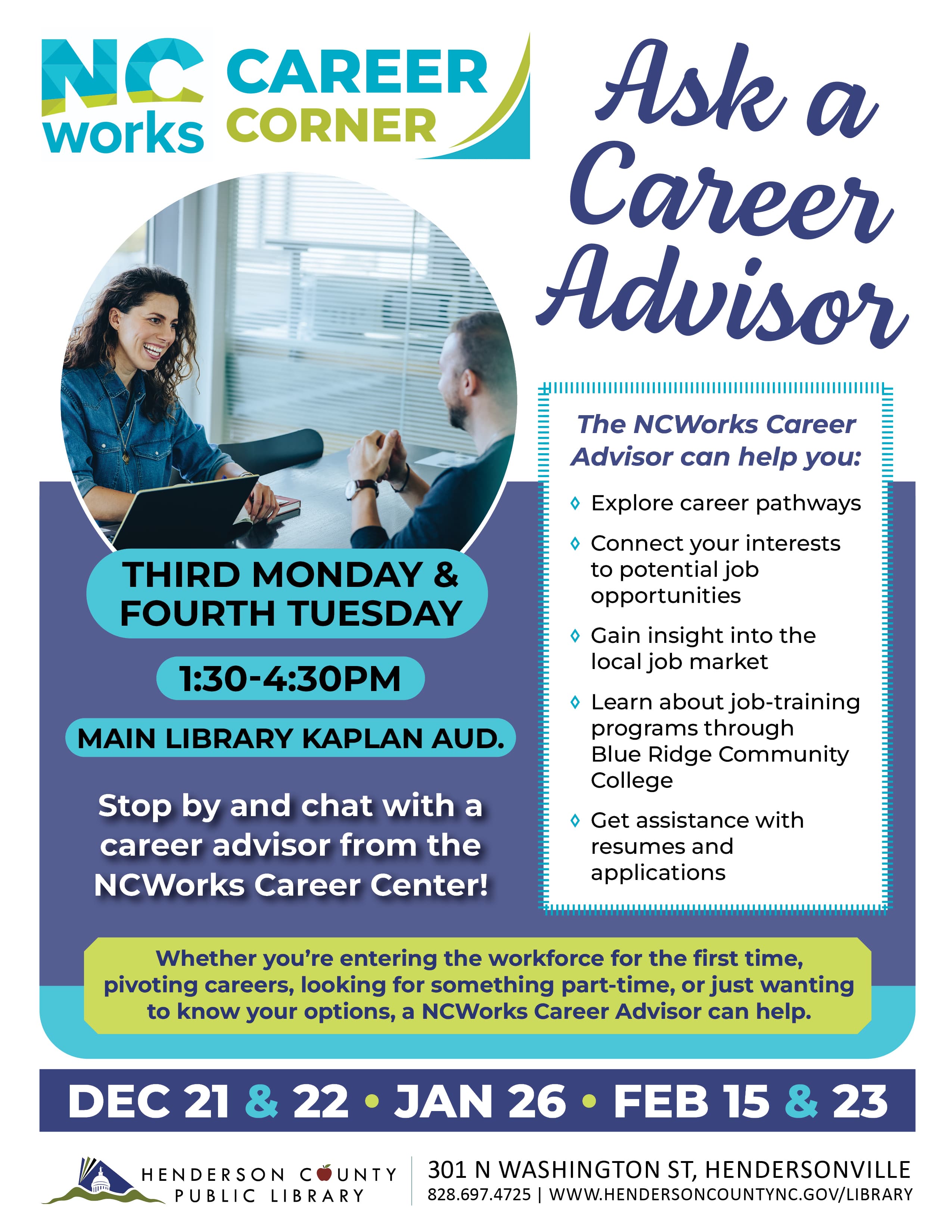 NCWorks Drop In- Ask a Career Advisor