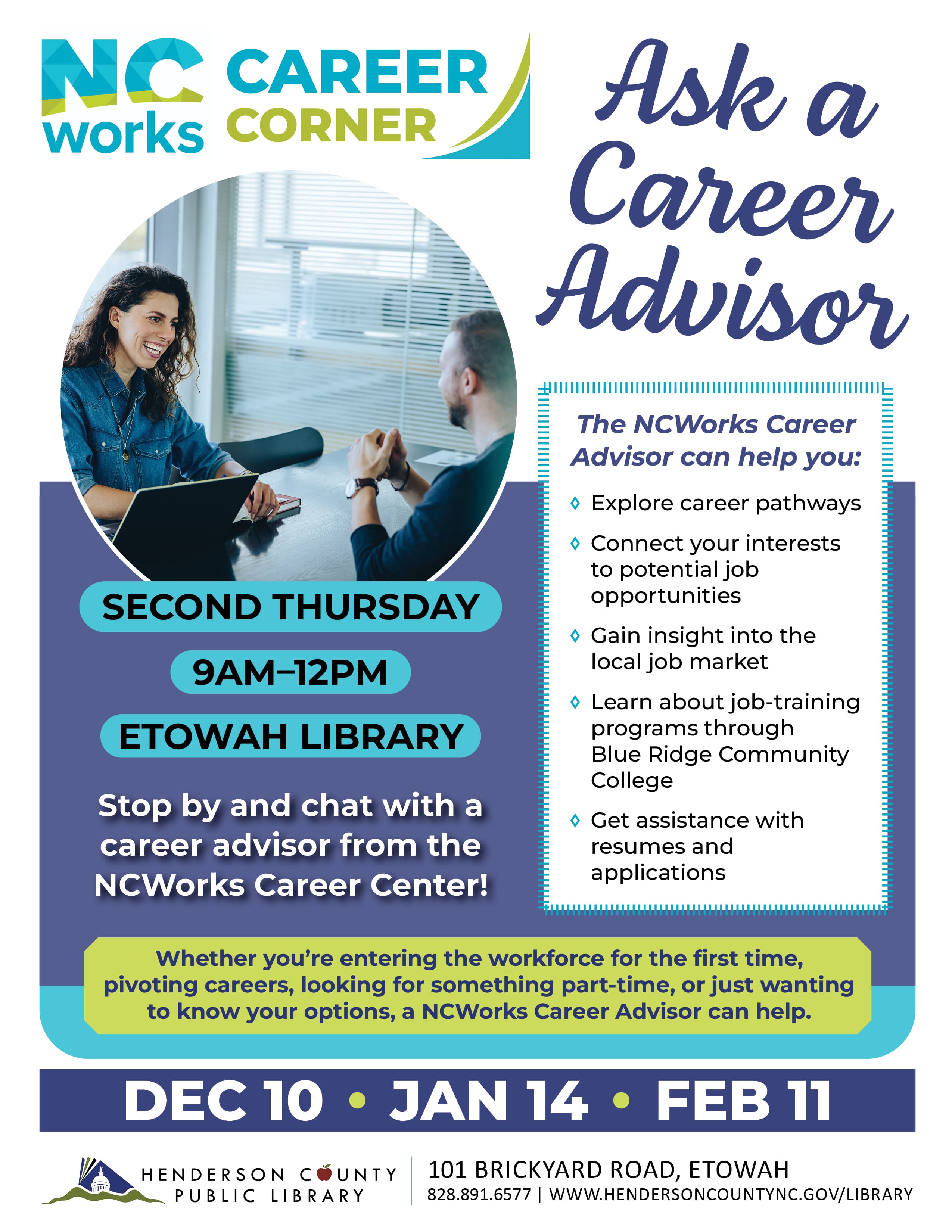NCWorks Drop In- Ask a Career Advisor