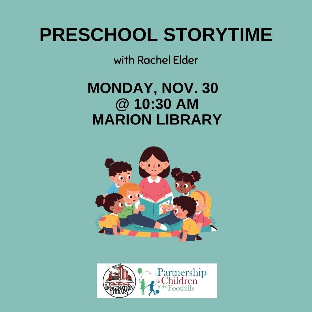 Preschool Story Time- Marion Library