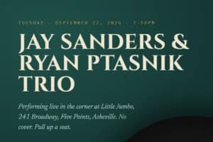 Live Jazz Tuesday: Jay Sanders & Ryan Ptasnik Trio