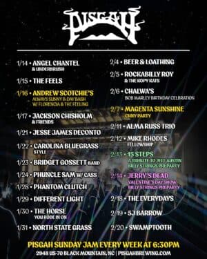 Pisgah Brewing Upcoming Music Lineup