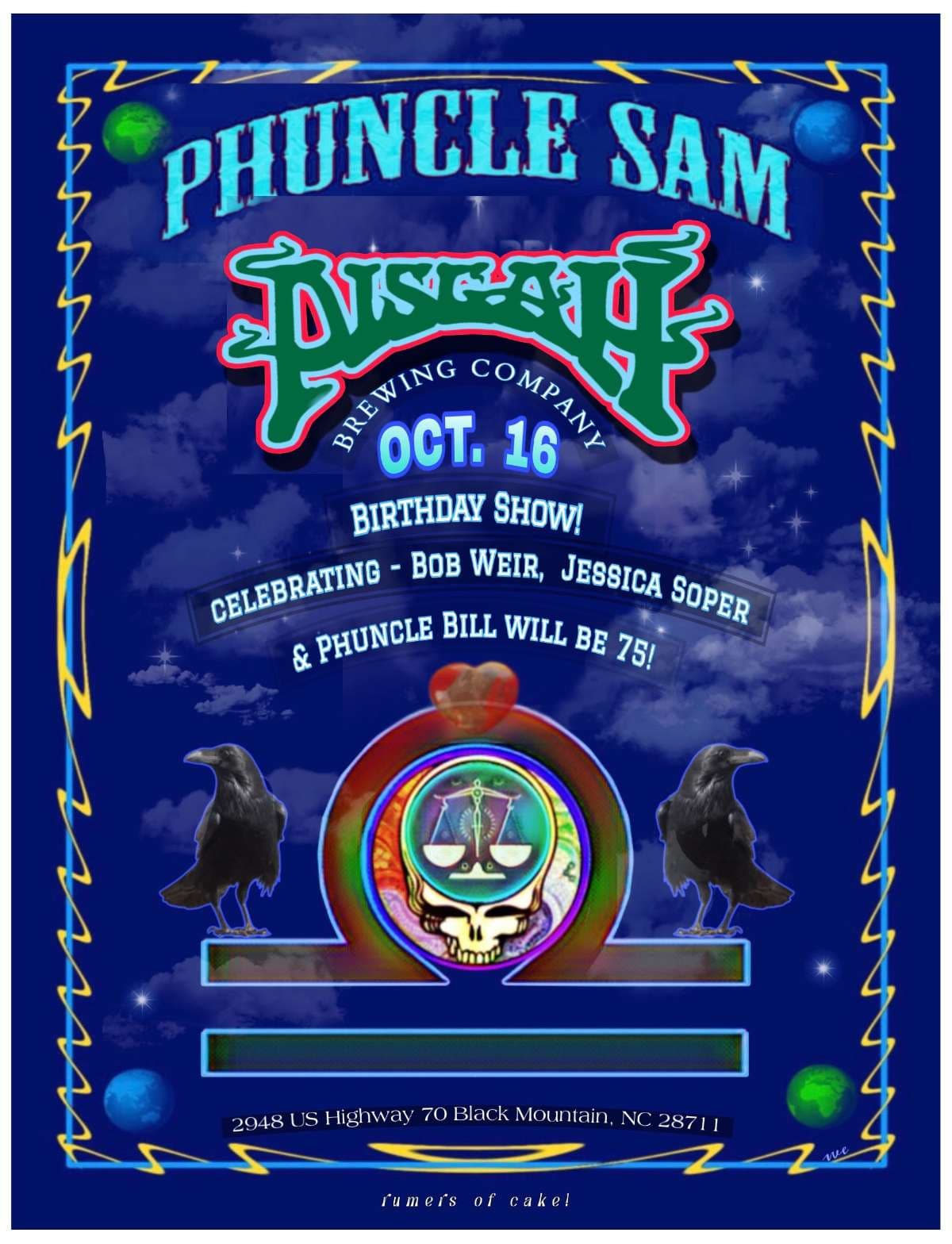 Celebration of Bob Weir’s birthday with Phuncle Sam