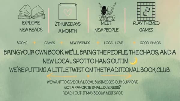 The wild pages society (bring your own book club)