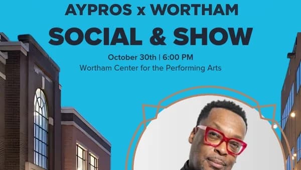 AYPROS Wortham Social: Champagne & Comedy