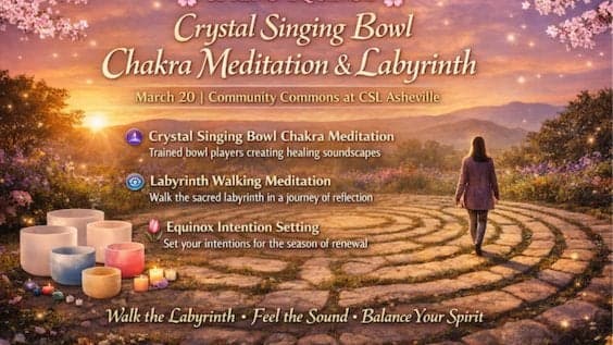 🌸 Spring Equinox Crystal Singing Bowl Chakra Meditation & Labyrinth 🌸