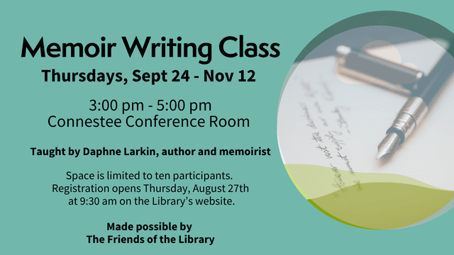 Memoir Writing Class - Fall 2026