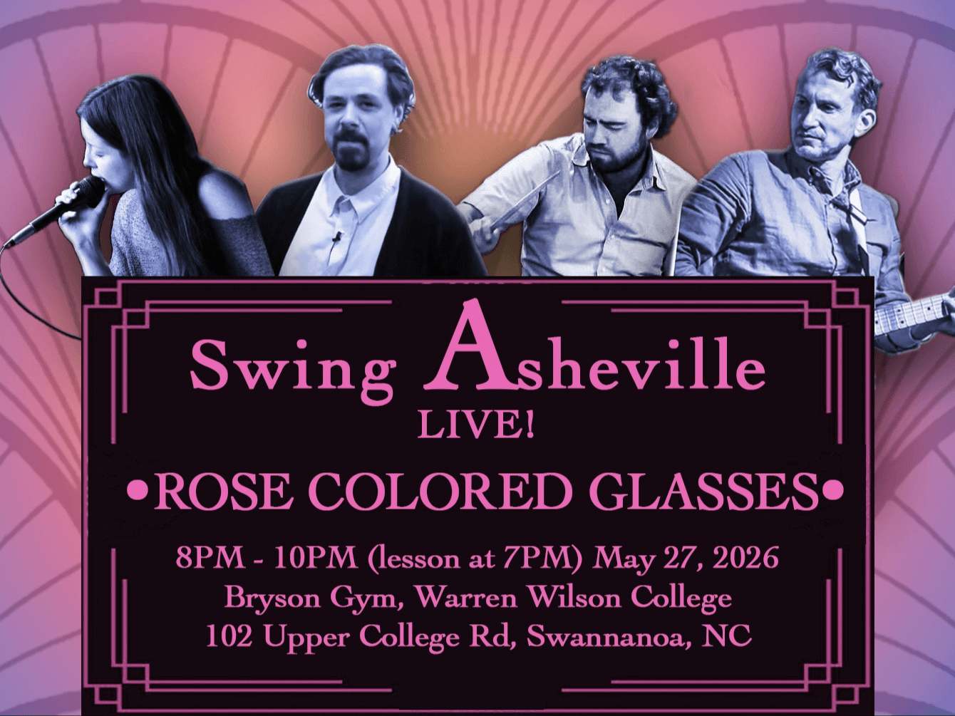 Swing Asheville Live! With Rose Colored Glasses