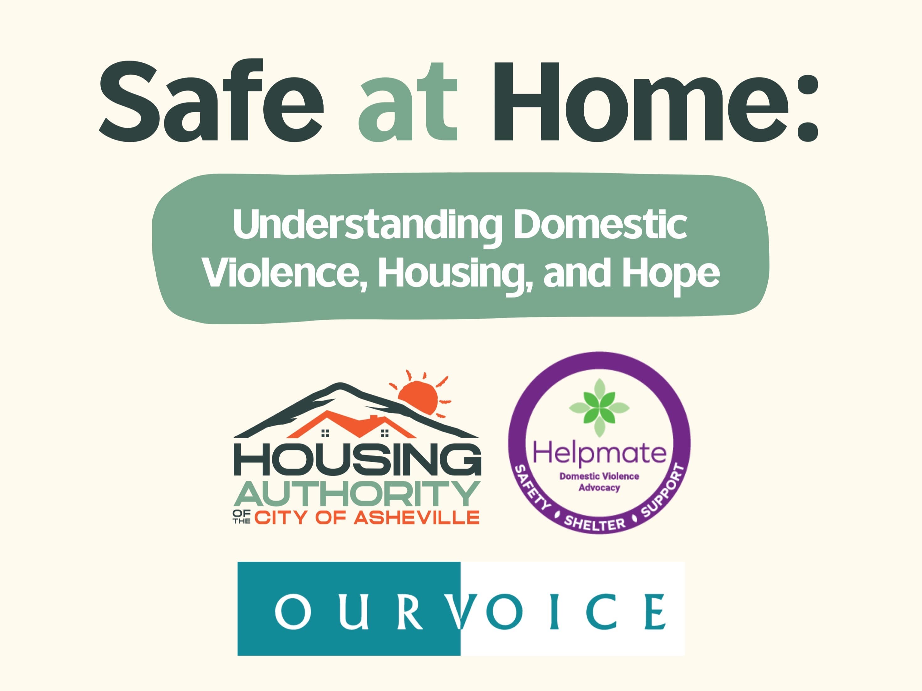 Safe at Home: Understanding Domestic Violence, Housing, and Hope