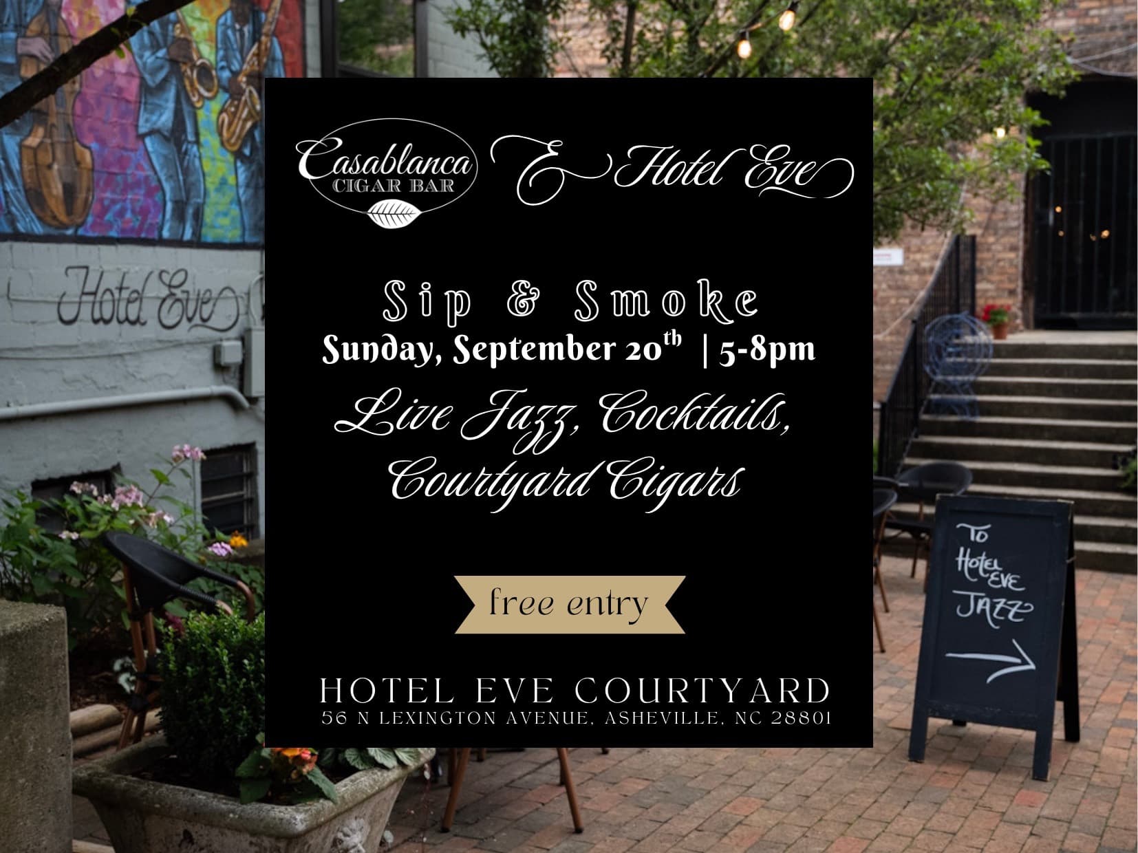 FREE: Live Jazz & Casablanca Sip & Smoke
