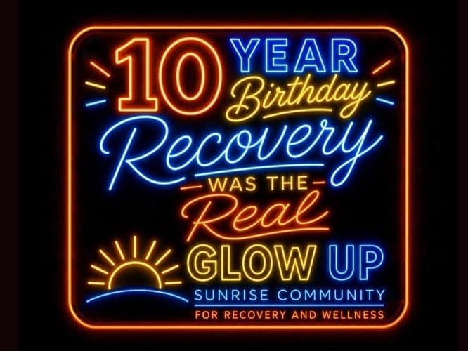 Sunrise Community for Recovery & Wellness 10th Birthday DJ Glow Party